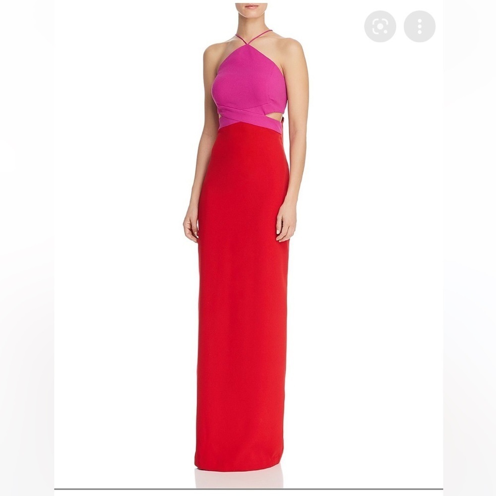 “AIDEN MATTOX” Cut Out Semi-Formal Maxi Dress